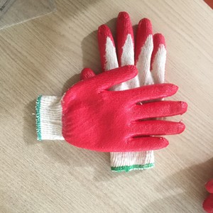 Gants en latex enduits de caoutchouc vietnamien Gants de travail de sécurité antidérapants anti-coupures Semi-revêtement Coton réutilisable Protection Jardins - Product Image 6