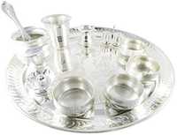 Meilleure vente Top qualité en laiton Pooja Thali ensemble pour la maison Temple Pooja Thali décoratif en laiton Pooja articles pour cadeau pour la décoration