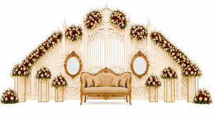 Dreamy Elegant Detachable <b>Wedding</b> Gate <b>Frame</b> Reception Stage Decor Customized Size Lightweight Manufacturer Exporter Wholesale - Product Image 2