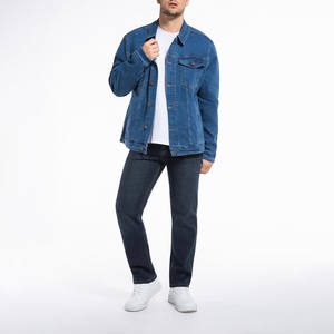 Veste en jean pour homme, vente en gros, élégante, design personnalisé, taille standard, respirante, veste d'hiver, décoration de poche, streetwear - Product Image 2