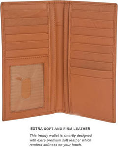 Élégant Léger Hommes Portefeuille En Cuir Véritable Durable De Haute Qualité Fabriqué En Usine Logo Personnalisé Conception Long 2025 Prix De Gros - Product Image 2