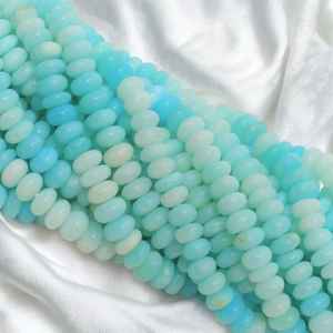 Cuentas redondas lisas de ópalo sombreado azul cielo Natural, cuentas de piedras preciosas sueltas de 6mm a 8mm para fabricación de joyas, suministro a granel al por mayor - Product Image 5