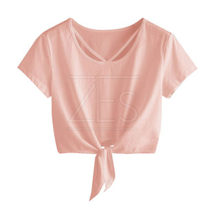 Diseño personalizado Uso al aire libre Mujeres Crop Top Color sólido Cómodo Mujeres Crop Top Hecho en Pakistán - Product Image 1