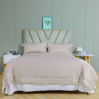 Parure de draps 100 % fibre de bambou tissée, moderne, luxueuse, écologique, 300 fils, pour la maison