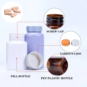 Directo de fábrica al mejor precio 150ml 200ml marrón PET plástico vacío farmacéutico médico píldora vitamina contenedor con tapón de rosca - Product Image 3