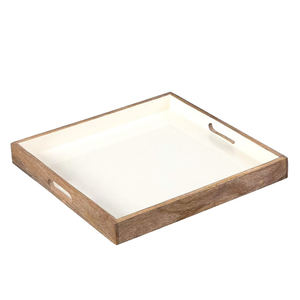 Customized Home <b>Tray</b> with New Style Metal Handle Handmade <b>Wooden</b> <b>Tray</b> with <b>Decorative</b> Features Provides a Modern Touch - Product Image 3