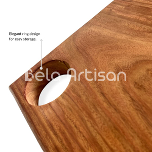 Tablas de cortar de madera de acacia de una sola pieza de alta gama, restaurantes y catering duraderas para, bloques de cortar Premium - Product Image 4