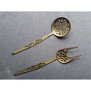 Ensemble de serveurs à salade métalliques élégants, d'excellente qualité avec la dernière conception, nouvel arrivage d'outils à salade - Product Image 3