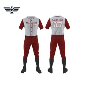 Uniformes de Béisbol Personalizables de Alta Calidad, Conjuntos 100% Poliéster, Logotipo Frontal, Secado Rápido, Antibacterianos, Transpirables, Fáciles de Usar - Product Image 1