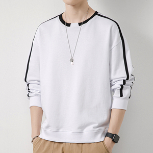 Sweat-shirt décontracté grande taille de marque à la mode manches lâches couleur contrastante OEM 300 GSM sweats à capuche et sweat-shirts solides - Product Image 5