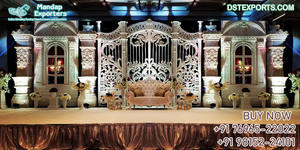 Decoración de escenario de platino de boda canadiense, recepción de boda asiática, Escenario nocturno, decoración de escenario de boda inspiradora Australia - Product Image 6