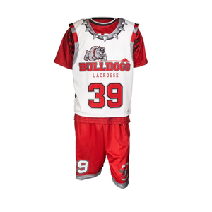 Conjuntos de uniformes de Lacrosse para hombres profesionales Rojo Blanco 100% Malla de poliéster Transpirable Ligero Sublimación Impreso CREST WEARS - Product Image 1