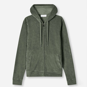 Terry Cotton Sudaderas con capucha con cremallera Sudaderas con capucha Organic Towelling Mens Pullover Sudaderas con cremallera personalizadas para hombres - Product Image 5