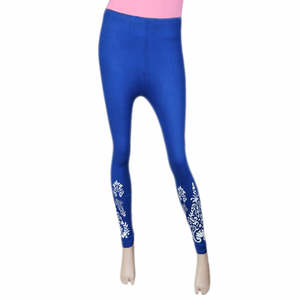 Women's Printed <b>Tight</b>- Blue - Product Image 2