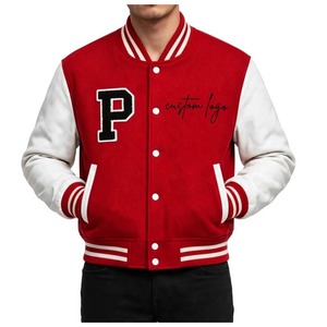 Chaqueta Varsity Ligera Personalizada de Invierno con Cuello Alto, Resistente al Viento, con Logotipo Bordado, para Equipos Escolares - Product Image 1