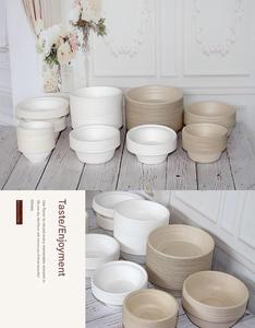 220มล. 350มล. 450มล. 500มล. 680มล. 750มล. 850มล. 1000มล. ชามทรงกลมสีขาวทำจากเยื่อชานอ้อยพร้อมฝาปิด - Product Image 2