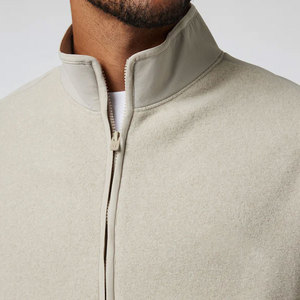 Men's Soft Performance Fleece Jacket | 240g Ultra-Soft Waterproof Thermal <b>Mid</b>-<b>Layer</b> | OEM Custom Embroidery Elite Athletic Wear - Product Image 4