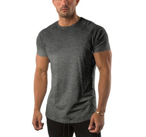 T-shirt à manches courtes Cool Sportswear à séchage rapide pour hommes T-shirt de haute qualité imprimé à motif solide - Product Image 2