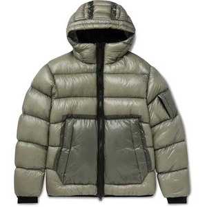 Blouson matelassé en toile bicolore personnalisé, décontracté d'hiver, col montant avec fermeture éclair, réversible, taille XS, service OEM, chaud à l'avant - Product Image 5