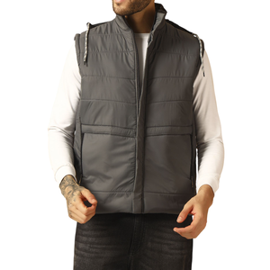 Gilet à bulles avec logo personnalisé pour hommes-Gilet coupe-vent sans manches chaud superposé Gilet moderne respirant style de rue Gilet bouffant - Product Image 4