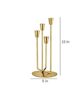 Soporte votivo de Metal dorado moderno, venta al por mayor para decoración del hogar y bodas, estilo navideño para iluminación de velas - Product Image 3