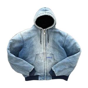 Sweat à capuche personnalisé de style européen et américain, sweat à capuche lourd, sweat à capuche délavé à l'acide, impression personnalisée en relief, 100% coton - Product Image 6