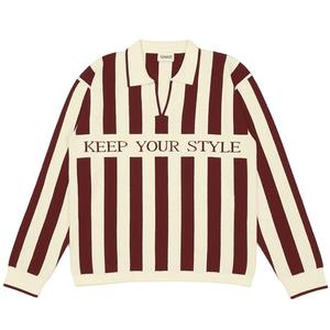 Suéter Personalizado con Logotipo para Hombre, Antipilling, Grueso, de Lana/Nailon, Cuello Redondo, Informal, de Invierno, con Diseño de Letras Jacquard - Product Image 3