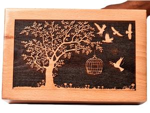Beechwood Cremation box for Human Ashes Dear Tree personalized Cremation for <b>Pets</b> Handcrafted Burial Wooden <b>Urn</b> Box - Product Image 4