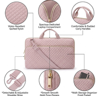 Sacoche de transport rose imperméable personnalisée populaire pour ordinateur portable, étui de protection pour femme, sac à bandoulière messager