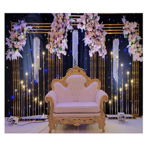 Banquete de boda moderno Decoración de escenario romántico Bajo presupuesto Función de compromiso de boda Etapa Anillo DE BODA Ceremonia Decoración de escenario - Product Image 1
