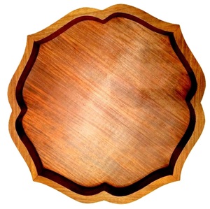 Plateau de dîner en bois d'acacia naturel haut de gamme assiette de chargeur en bois plat incassable léger pour Snack Dessert - Product Image 5