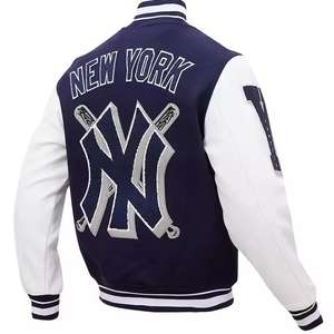 Haute qualité hommes Style décontracté col montant Letterman Varsity veste coupe-vent hiver chaud 100% coton prix raisonnable - Product Image 2