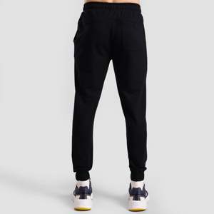 GA Slim Fit Business Pants Holo <b>Trousers</b> in <b>Black</b> <b>with</b> Straight Pattern XL Size Customizable Logo Pleats Zipper Decorations - Product Image 2