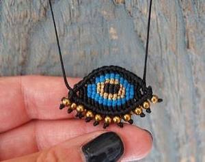 สร้อยคอเงินทำมือสไตล์วินเทจประดับลูกปัดมาคราเม่เคลือบโรเดียม ขนาด 20-25 มม. พร้อมจี้ห้อยบนโซ่แบบเชื่อม เหมาะสำหรับเป็นของขวัญงานแต่งงาน - Product Image 6