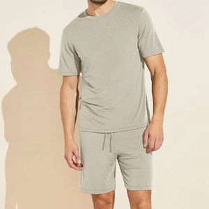 Short Pyjama <b>Set</b> for <b>Men</b> High Quality Breathable And Comfortable Sleep Shorts <b>Sets</b> Custom <b>Pajamas</b> Oversized Two Piece <b>Set</b> - Product Image 4