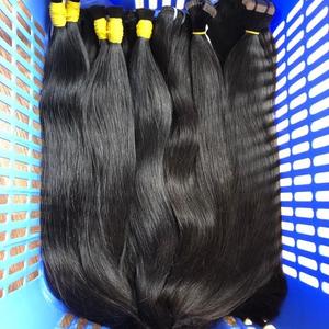 Venta al por mayor 6 30 pulgadas Natural negro sedoso onda recta indio doble ahogamiento virgen Remy paquetes de cabello humano suelto onda profunda - Product Image 1