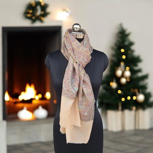 Elegant Kashmiri Work Pashmina <b>Shawl</b> Luxury Handwoven Scarf Traditional Fashion Wrap Wholesale <b>Wedding</b> Party Wear Accessory Gift - Product Image 4