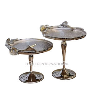 ที่ตั้งเค้กสไตล์ใหม่ที่วางเค้กสไตล์แฟนซีฐานอะลูมิเนียมชุบเงินรูปทรงกลมทำจากอลูมิเนียมหินอ่อน - Product Image 2
