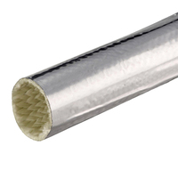 Manchon en fibre de verre et feuille d'aluminium haute température résistant à la chaleur pour l'isolation des moteurs automobiles et des batteries de véhicules électriques 500