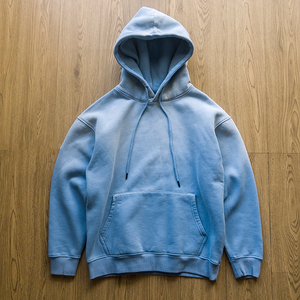 เสื้อฮู้ดคอตตอน100% แบบสวมหัวสำหรับผู้ชาย,เสื้อฮู้ดล้างแนววินเทจขนาดใหญ่พิเศษขายส่ง - Product Image 6