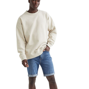 Pantalones cortos vaqueros de verano para hombre hechos en Pakistán de alta calidad 2025 transpirables y servicio OEM y ODM teñido liso en color en blanco - Product Image 1