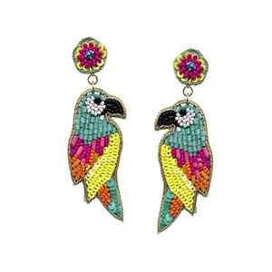 Meilleur vendeur de l'exportateur indien Premium Luxury Vintage Style Glass Beaded Lock Design Boucles d'oreilles pour femmes Bijoux de mode pour - Product Image 2