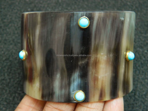 100% corne de buffle naturel fini bracelets bracelets bijoux à des prix abordables bracelets jonc fabriqués à la main pour l'exportation - Product Image 4