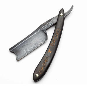 Stainless Steel Straight Edge <b>Men</b> <b>Razor</b> Folding Shaving Damascus Blade Barber <b>Razors</b> - Product Image 4
