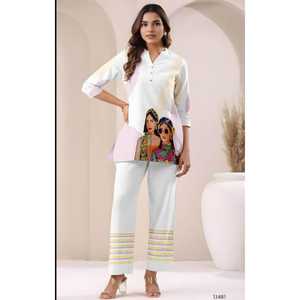 Tela superior Pure Malai Satén Seda Hermosa Impresión digital Longitud superior 35-36 pulgadas Tela de pantalón Pure Malai Satén Seda - Product Image 1