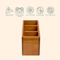 Groothandel Moderne Waterdichte Houten Kruidenhouder Keukenhulpjes Organizer Ecologisch Vriendelijke Servies Opbergdoos Haaktype Opklapbaar