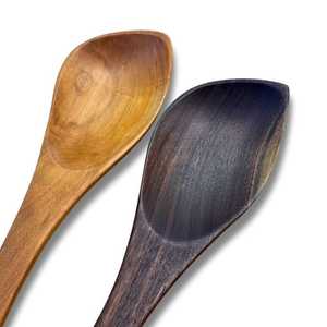 Cucharas de cuerno de búfalo hechas a mano de artesanos de la India, pulido con acabado brillante y color natural para ocasiones de café y regalos - Product Image 1