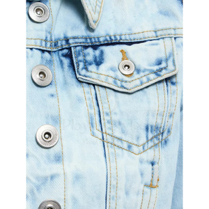 Femmes haute acide lavé XL Slim Fit matelassé Biker Denim veste à la mode peau de mouton broderie impression hiver coton solide - Product Image 3