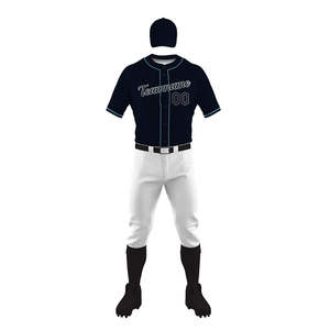 Uniformes de Béisbol Deportivos Casuales Transpirables Personalizados 2025, 100% Poliéster, Diseño con Logotipo Impreso Personalizado de la Mejor Calidad, OEM/ODM - Product Image 1