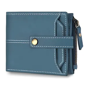 Custom Logo Slim Card Holder Leather Wallets For Men Factory Direct Supplier Online Sale Men Leather Wallet